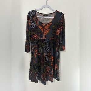 Elegant Floral Patterned Mini‎ Dress